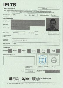 IELTS  Certificate 
